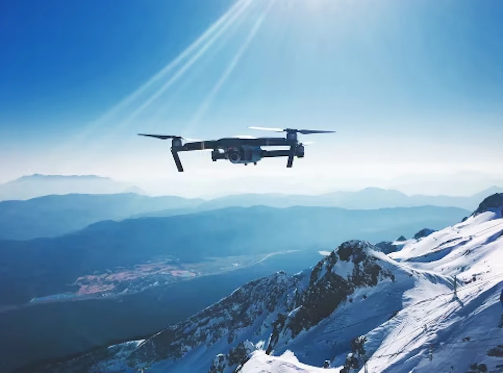 Drone in the mountains 
